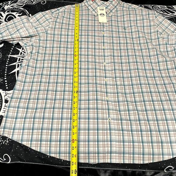 Dockers Button-Up Shirt Men's 4XLT Beige Plaid Comfort Classic Preppy Career - Picture 6 of 8